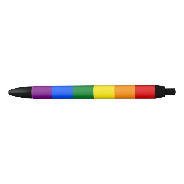 Bolígrafo De Tinta Negra Bandera del Orgullo Gay Arcoiris LGBT (Anverso)