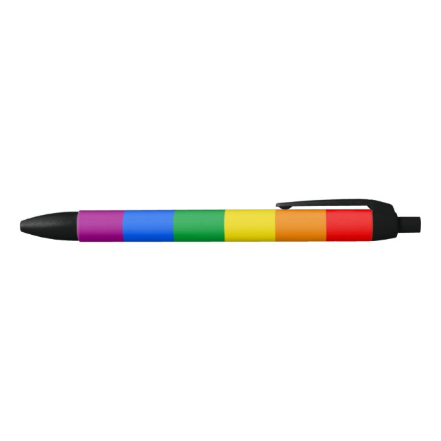 Bolígrafo De Tinta Negra Bandera del orgullo gay LGBTQ+ (Parte superior)