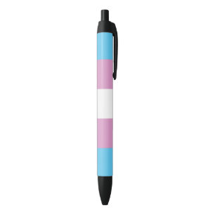 Bolígrafo De Tinta Negra Bandera del Orgullo Trans