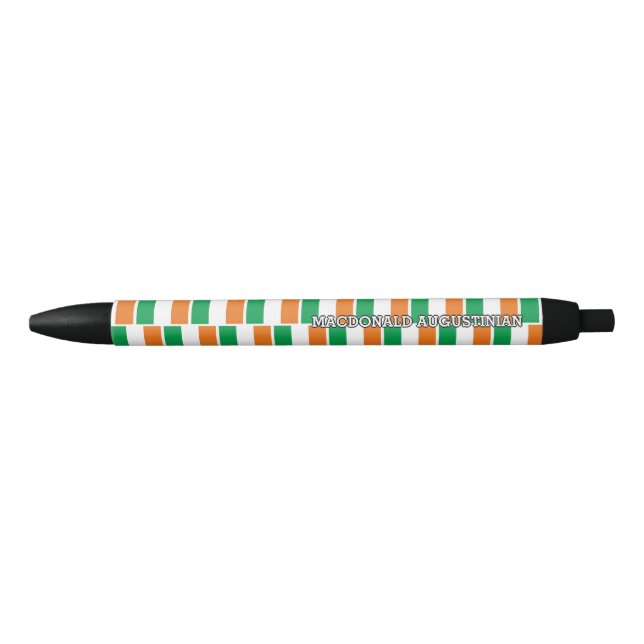 Bolígrafo De Tinta Negra BANDERA IRELAND Patriótica Personalizada (Anverso)