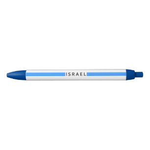Bolígrafo De Tinta Negra Bandera minimalista israelí