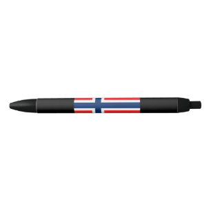 Bolígrafo De Tinta Negra Bandera noruega (Noruega)