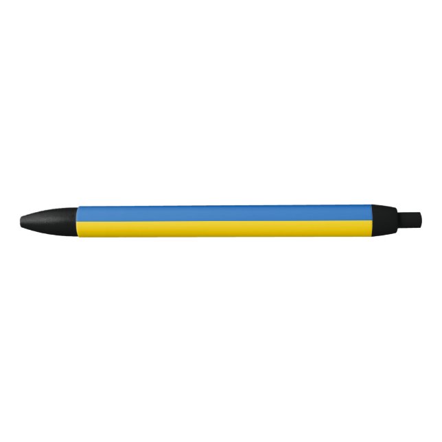 Bolígrafo De Tinta Negra Bandera patriótica de Ucrania (Anverso)