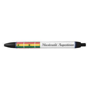 Bolígrafo De Tinta Negra Bandera personalizada de GHANA