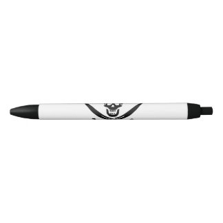 Bolígrafo De Tinta Negra Bandera Pirata Calavera Espadas Cruzadas