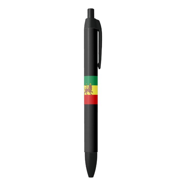 Bolígrafo De Tinta Negra Bandera rastafari (Rastafarianismo) (Rasta) (Parte inferior (Vertical))