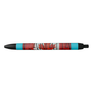 Bolígrafo De Tinta Negra Bandera y logotipo de Canadá
