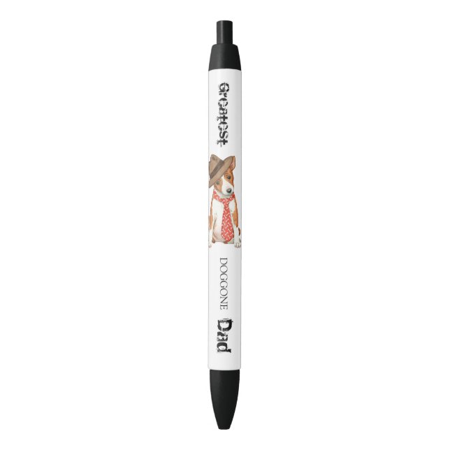 Bolígrafo De Tinta Negra Basenji Dad (Frente vertical)