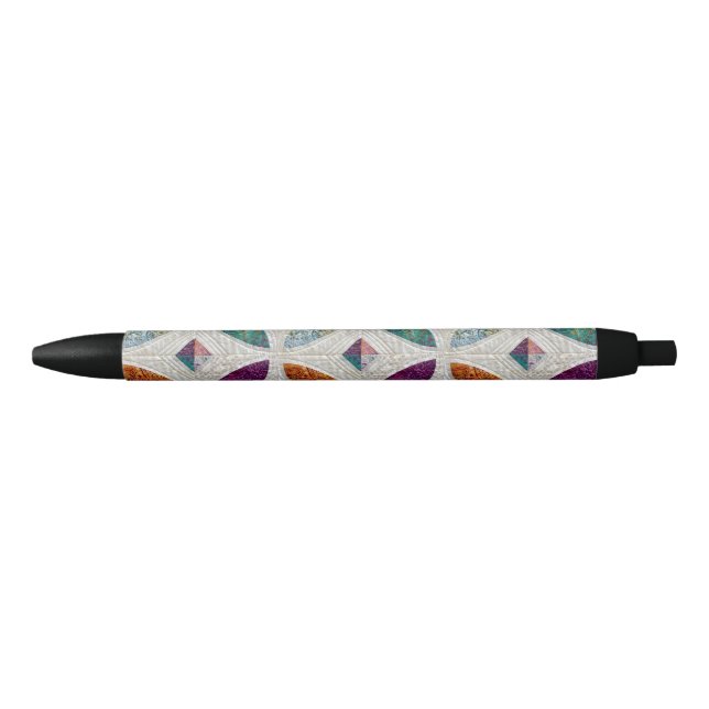 Bolígrafo De Tinta Negra Batik Medallion Quilt Pen (Anverso)