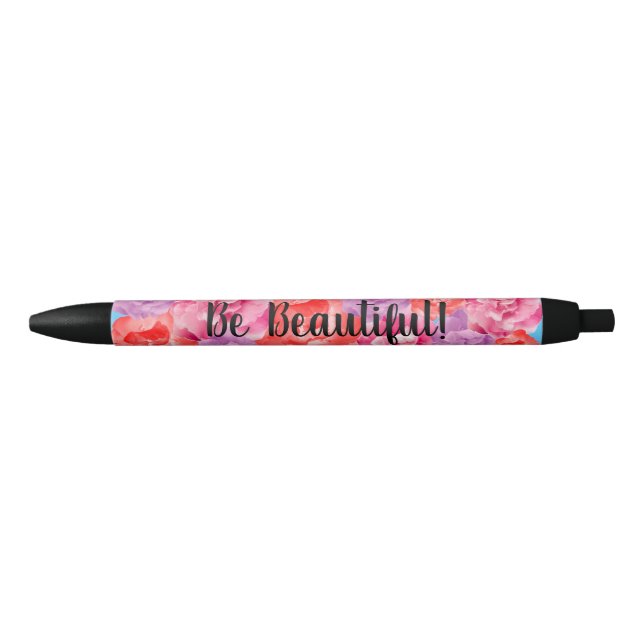 Bolígrafo De Tinta Negra Be Beautiful Positive Personalizado Pens (Anverso)