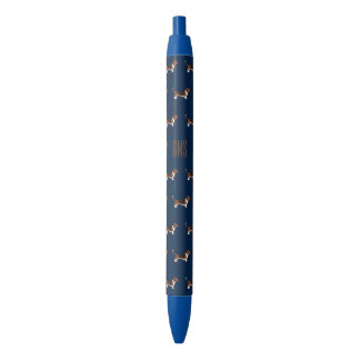 Bolígrafo De Tinta Negra Beagle Dogs Pattern Monogramed Pen