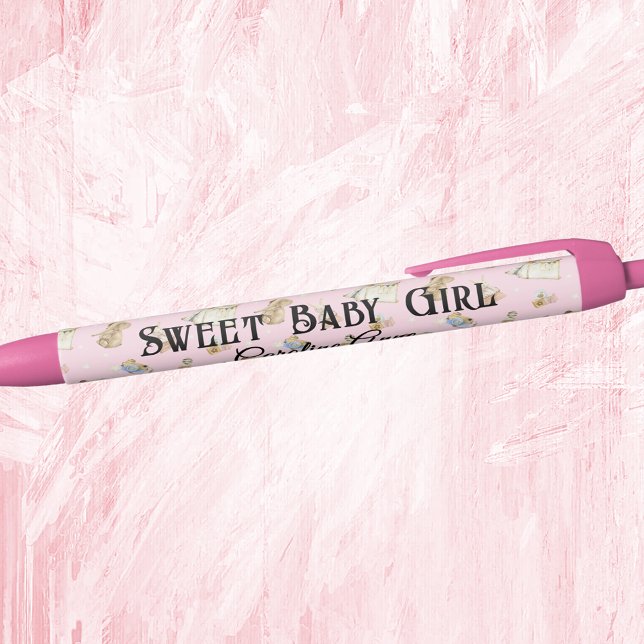 Bolígrafo De Tinta Negra Bebé dulce rosa, nombre, tinta negra (Subido por el creador)