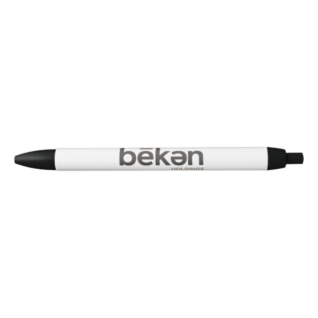 Bolígrafo De Tinta Negra Beken Holdings Black Trim Pen (Anverso)