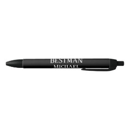 Bolígrafo De Tinta Negra Bestman Groomsman GIFTS Classic Black