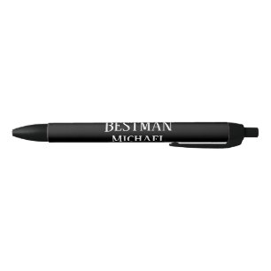 Bolígrafo De Tinta Negra Bestman Groomsman GIFTS Classic Black