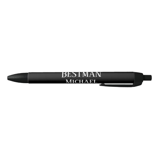 Bolígrafo De Tinta Negra Bestman Groomsman GIFTS Classic Black (Parte de abajo)