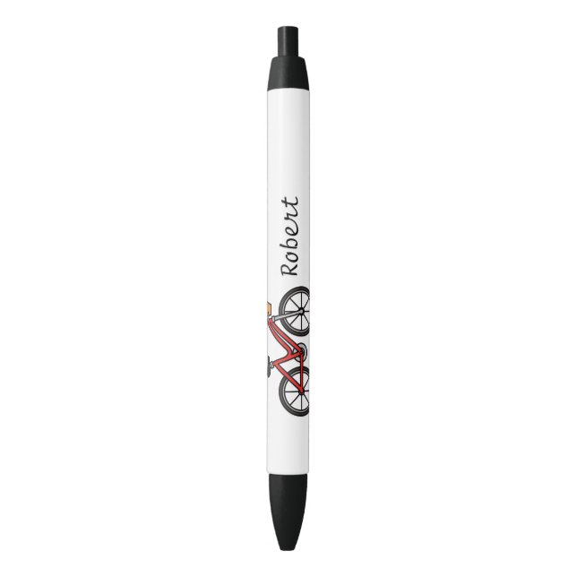 Bolígrafo De Tinta Negra Bicicleta - Bicicleta personalizada (Frente vertical)