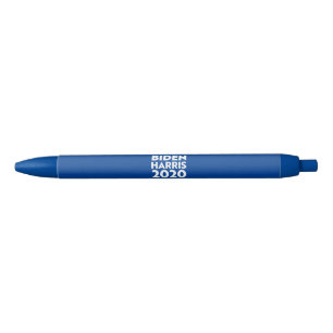 Bolígrafo De Tinta Negra "Biden Harris 2020 - letras blancas azules