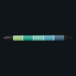 Bolígrafo De Tinta Negra Bloques de color de Guay con estilo Personalizados<br><div class="desc">El diseño de bloques de color moderno y elegante puede ser personalizado con su monograma,  iniciales,  nombre o cualquier texto de su elección para un regalo de oficina perfecto,  herramienta promocional,  etc</div>