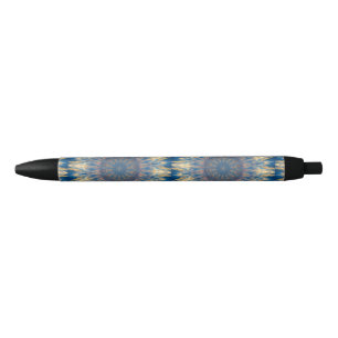 Bolígrafo De Tinta Negra Blue Chakra Kaleidoscope Thunder_Cove