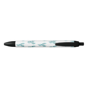 Bolígrafo De Tinta Negra Blue Phoenix Rising en Blanco