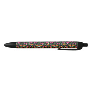 Bolígrafo De Tinta Negra Boho Bold Floral Trivet