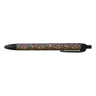 Bolígrafo De Tinta Negra Boho Bold Floral Trivet