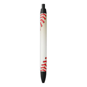 Bolígrafo De Tinta Negra Bola del softball del béisbol