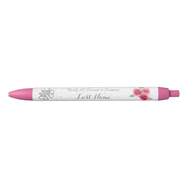 Bolígrafo De Tinta Negra Bonito, Bodas  personalizados favorecen (Anverso)