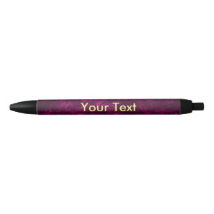 Bolígrafo De Tinta Negra Bonito morado y oro