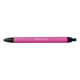 Bolígrafo De Tinta Negra Bonito Pink Pen con Sueños Dados Por Dios
