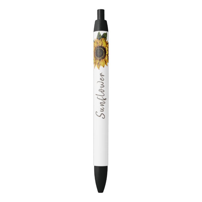 Bolígrafo De Tinta Negra Bordados de imitación de flauta amarilla editable  (Frente vertical)