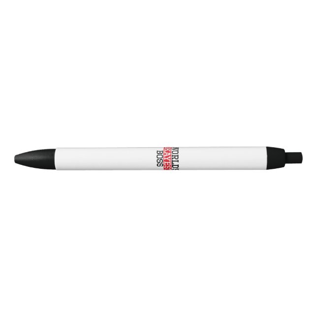 Bolígrafo De Tinta Negra Boss más okayest del mundo, #Boss (Anverso)