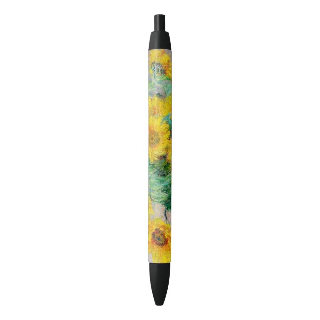 Bolígrafo De Tinta Negra Bouquet de los girasoles Claude Monet (Frente vertical)