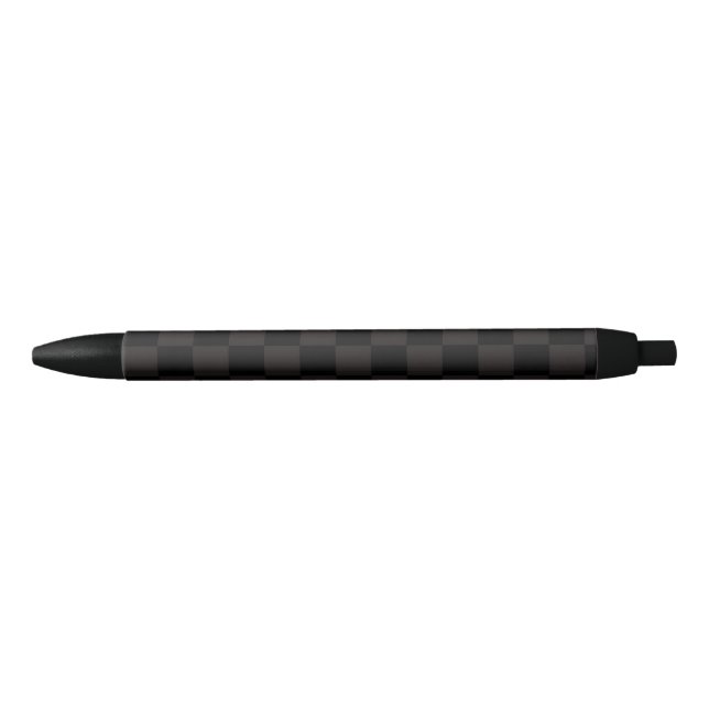 Bolígrafo De Tinta Negra Brown de lujo/negro a cuadros (Anverso)