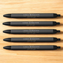 Bolígrafo De Tinta Negra Building Construction Black Gold