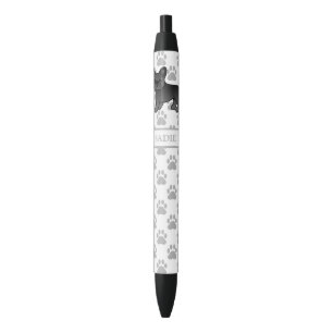 Bolígrafo De Tinta Negra Bulldog Francés Negro Perro de Dibujos Animados Li