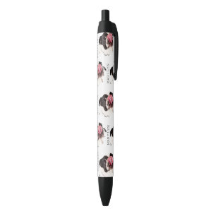 Bolígrafo De Tinta Negra Bulldog francés personalizado   Cute Frenchie