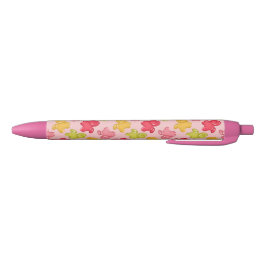 Bolígrafo De Tinta Negra Caballo de Goma Fruta Tropical Rosa