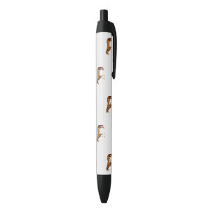 Bolígrafo De Tinta Negra Caballo de pintura americano acuarela ecuestre