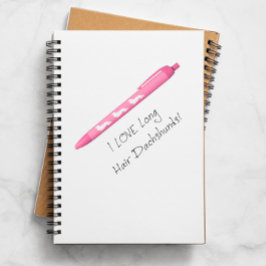 Bolígrafo De Tinta Negra Cabello largo rosado Dachshund Tinta Pen Dachshund