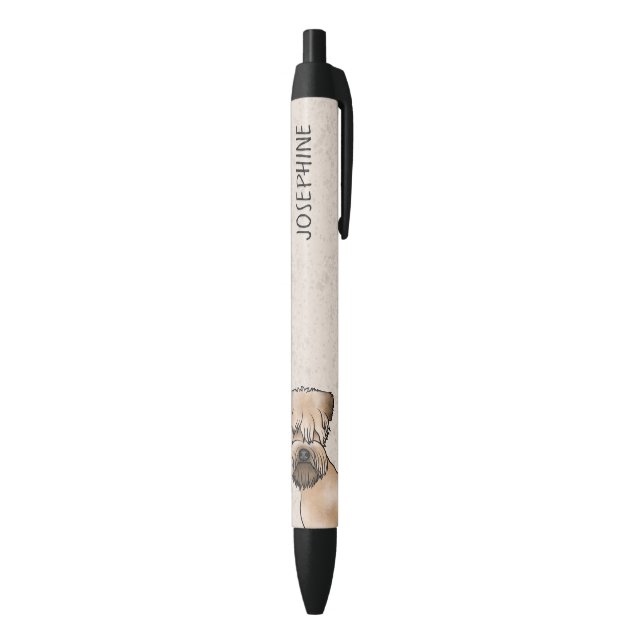 Bolígrafo De Tinta Negra Cabeza Y Nombre De Perro Tradicional Y Cubierto De (Parte inferior (Vertical))