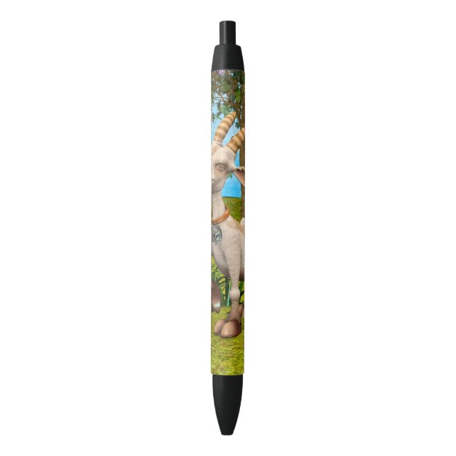 Bolígrafo De Tinta Negra Cabrito Feliz (Frente vertical)