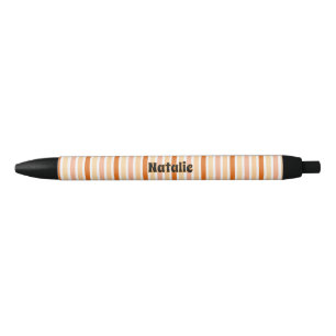 Bolígrafo De Tinta Negra CADENAS DE LÍNEA DE NARANJA de nombres personaliza