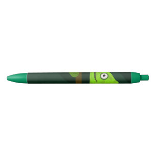 Bolígrafo De Tinta Negra Camaleón lindo verde