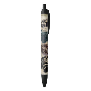 Bolígrafo De Tinta Negra Cámara del vintage de la fotografía del fotógra