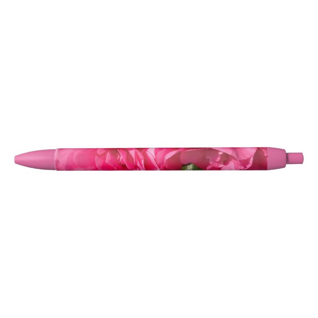 Bolígrafo De Tinta Negra Camellia rosa (Anverso)
