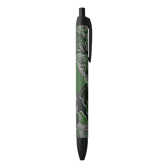 Bolígrafo De Tinta Negra Camo del Ejército Verde Funky (Parte inferior (Vertical))