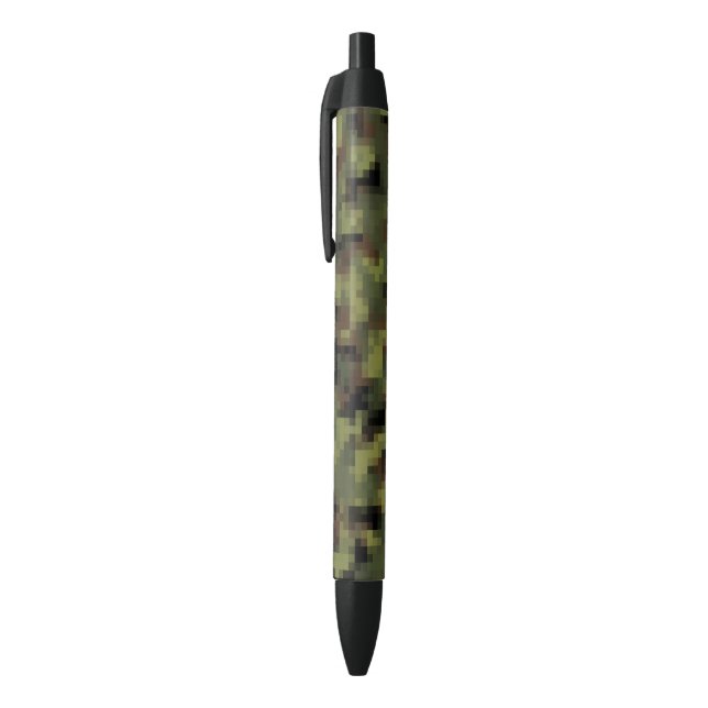 Bolígrafo De Tinta Negra Camo militar digital verde (Parte superior (vertical))