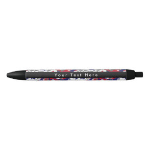 Bolígrafo De Tinta Negra Camuflaje, Azul Blanco Rojo Gris, Militar, Ejércit